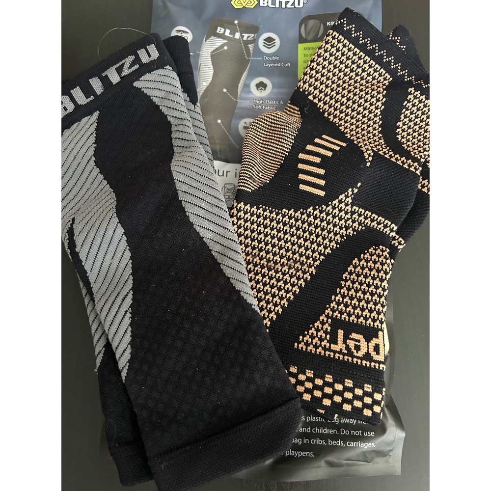 Calf Compression Sleeve Black Performance Graduated Support Athletic Blitzu